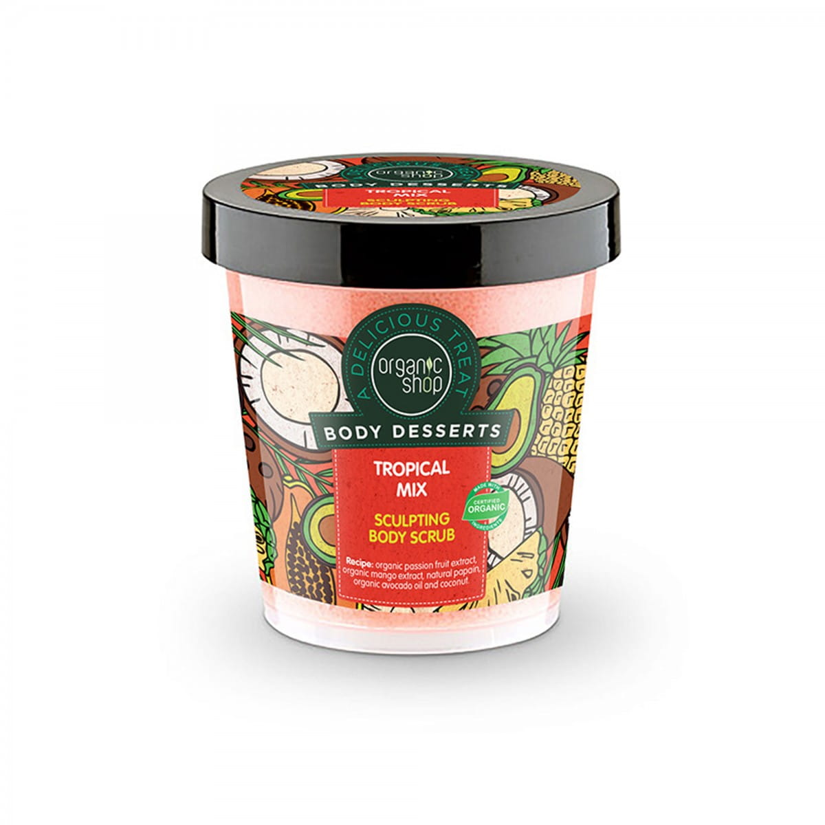 Gommage corps modelant mélange tropical 450 ml