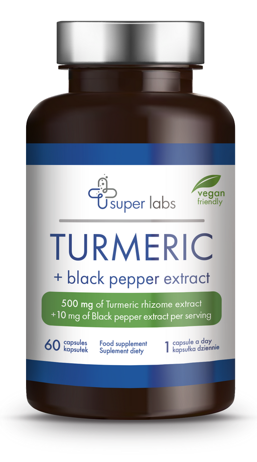 Extrait de curcuma + poivre noir 60 gélules SUPER LABS