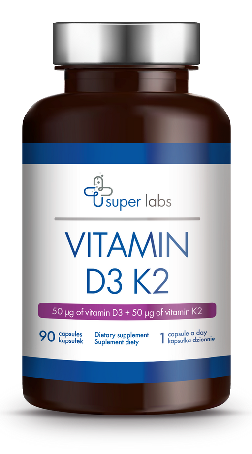 Vitamine D3 + K2 90 gélules SUPER LABS