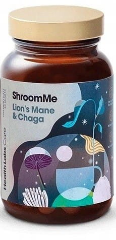 Complément alimentaire Shroomeme crinière de lion et chaga pour la concentration de la fatigue et l'augmentation de l'énergie 90 portions