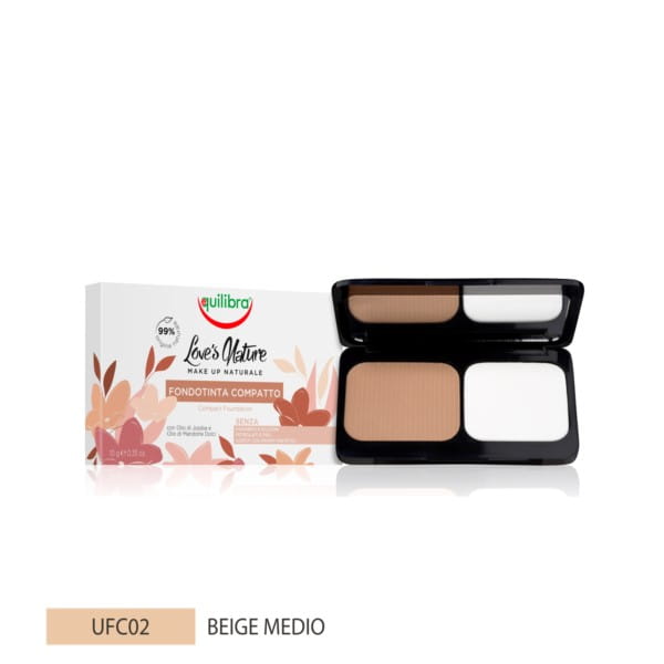 Fond de teint compact beige moyen 10g EQUILIBRA