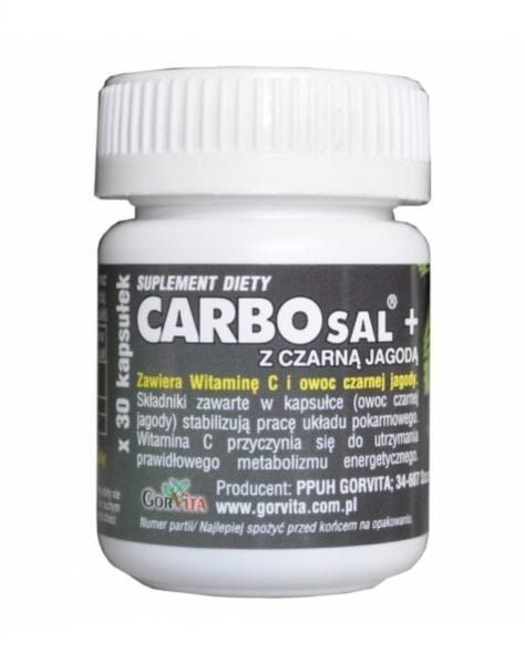 Carbosal avec Myrtille 30 capsules GORVITA