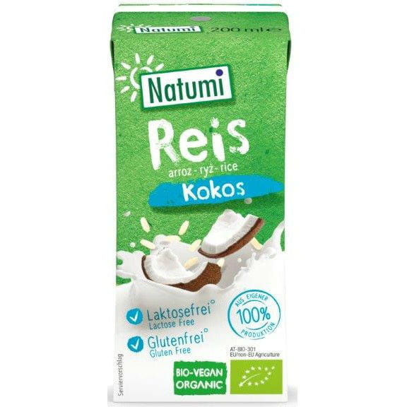 Boisson sans gluten au riz et à la noix de coco BIO 200 ml - NATUMI