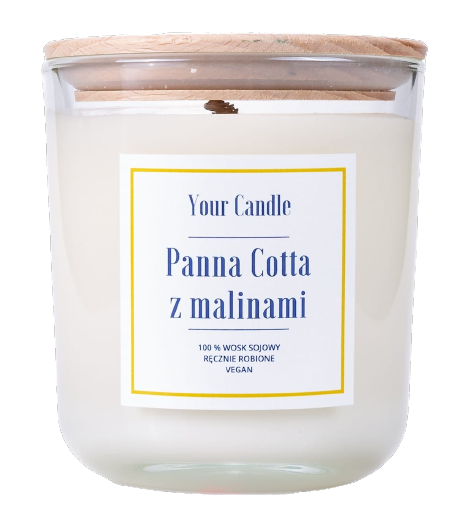 Bougie de soja panna cotta aux framboises 210 ml - VOTRE BOUGIE