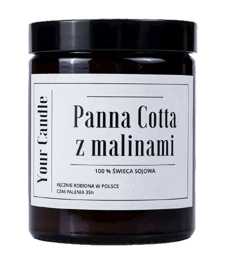 Bougie de soja panna cotta aux framboises 180 ml - VOTRE BOUGIE