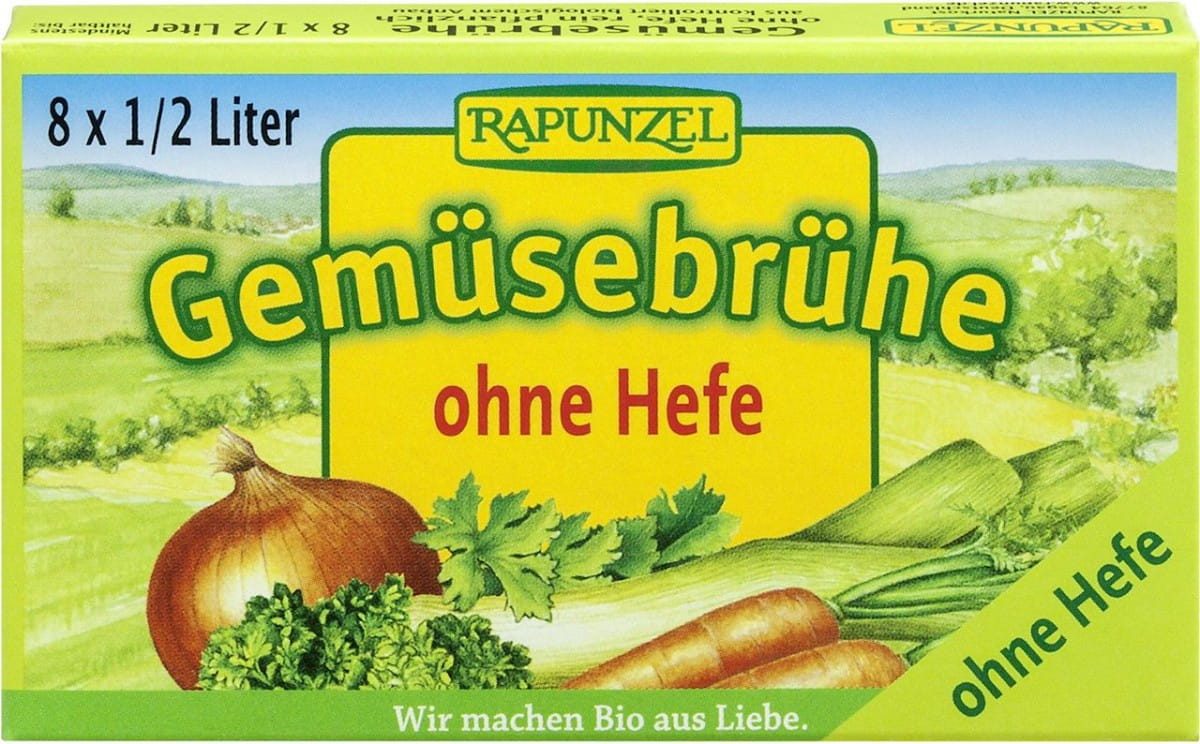 Bouillon - cubes de légumes sans levure (vert clair) BIO 8x10 g - RAIPONCE