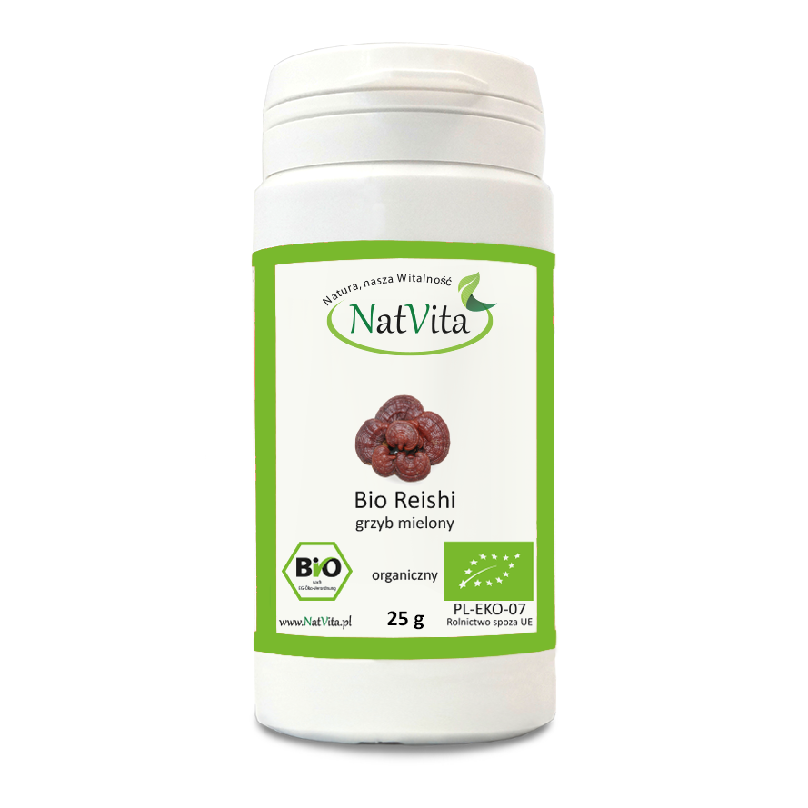 Champignons Reishi moulus BIO 100% 25g NATVITA