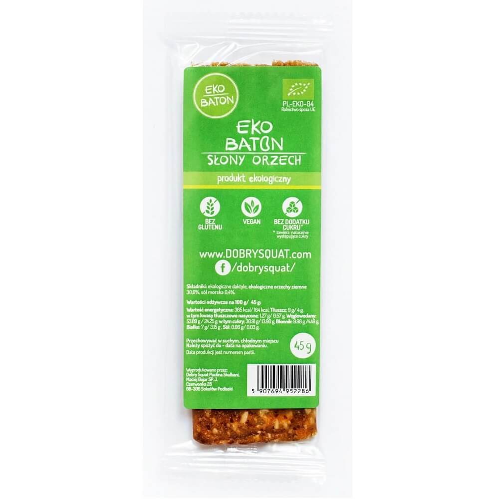 Barre salée aux noix BIO 45 g - BON SQUAT