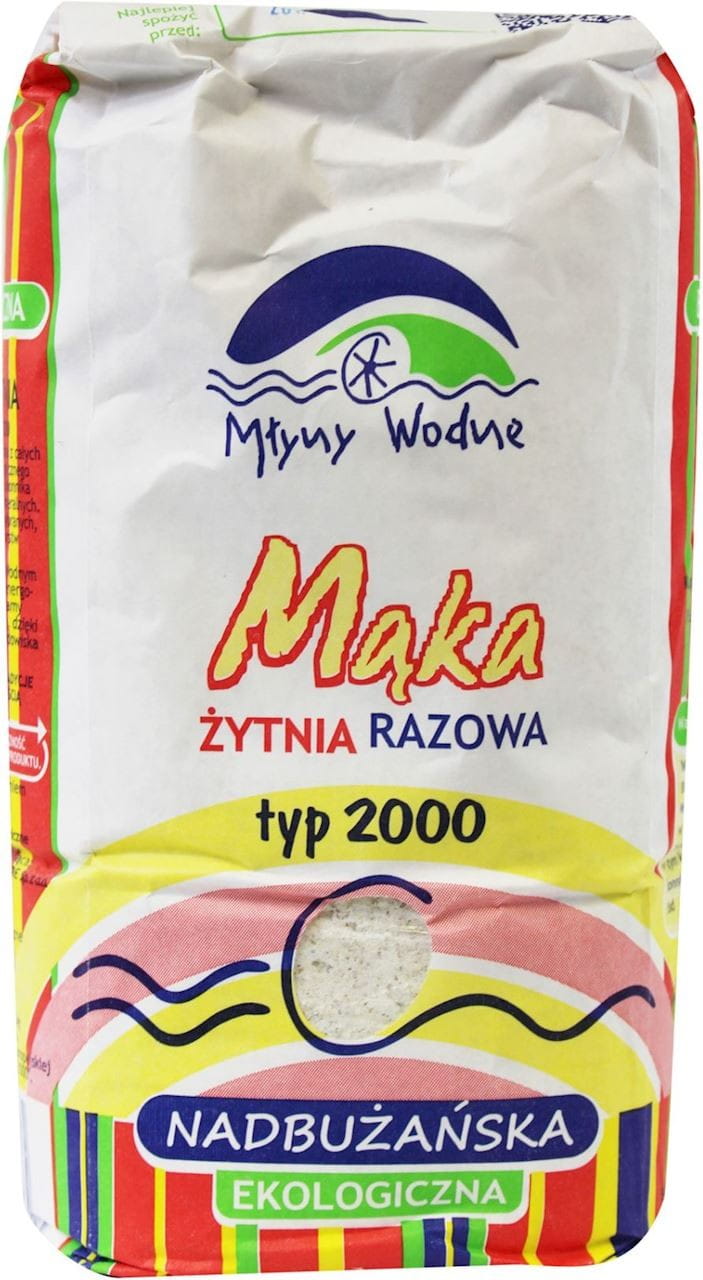Farine complète de seigle du Bug River type 2000 BIO 1 kg - MOULINS A EAU
