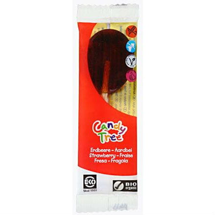 Sucettes fraise sans gluten BIO 13 g - CANDY TREE