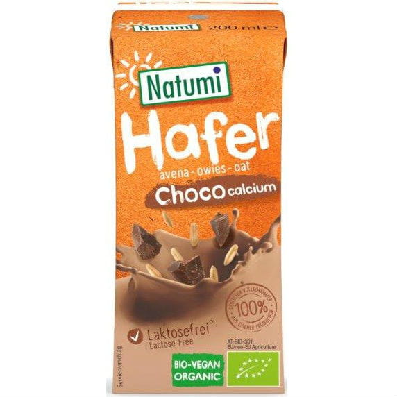 Boisson à l'avoine et au chocolat au calcium d'algues marines BIO 200 ml - NATUMI