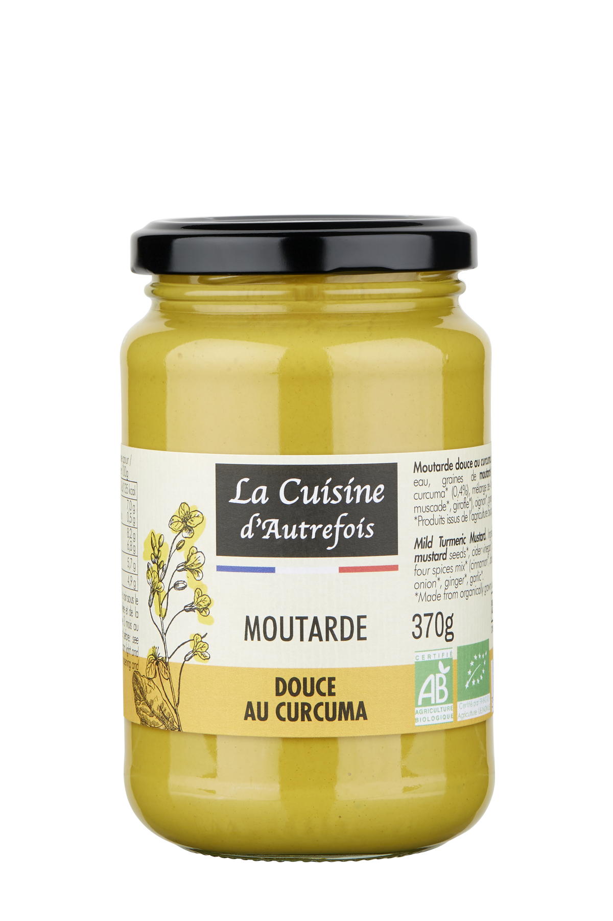 유기농 강황이 들어간 부드러운 머스터드 370 g - LA CUISINE D AUTREFOIS